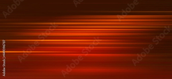 Fototapeta red line of light speed motion background. red fast movement background design faster. concept texture of digital technology speedy move and space black. abstract of cyber quick race. motion blur