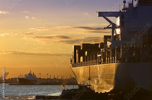 Obraz Sunset Cargo-Ship