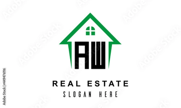 Obraz AW real estate logo vector