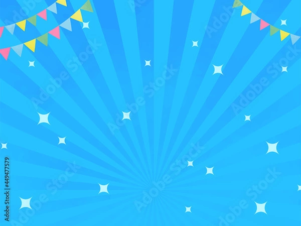 Obraz sunburst_blue_Glitter_flag