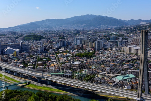 Obraz 展望台から望む川西、宝塚市の市街地