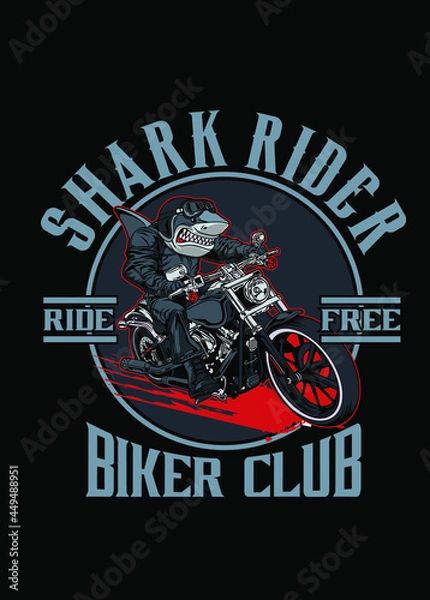 Fototapeta SHARK BIKER