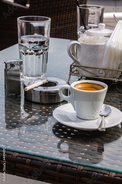 Obraz Чашка кофе в летнем кафе