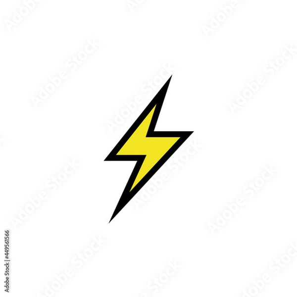 Obraz Icono de rayo. Concepto de electricidad. Ilustración vectorial