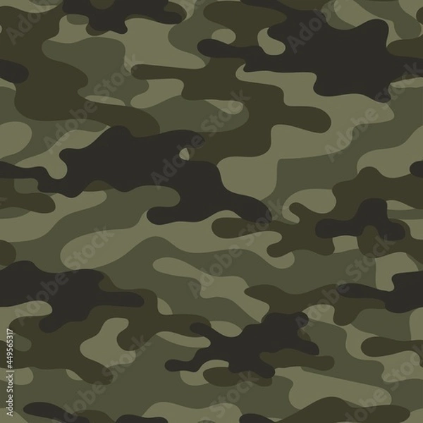 Fototapeta Camouflage background green. Seamless pattern vector