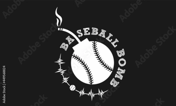 Obraz BaseBombBall, BaseBall design vector Template