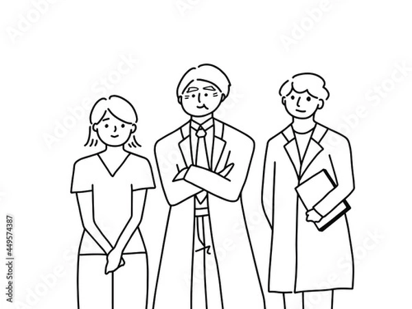 Obraz 3 Asian doctors are standing.