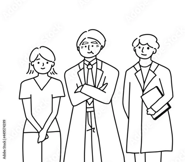 Obraz 3 Asian doctors are standing.