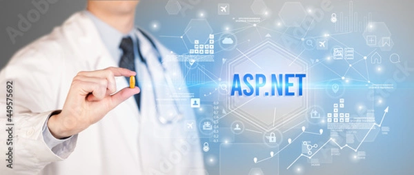 Fototapeta Doctor giving a pill concept