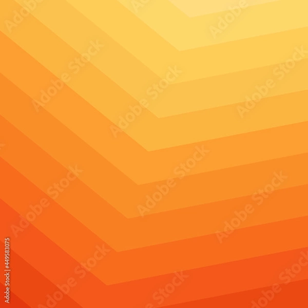 Fototapeta Nordic style colorful chevron pattern illustration with shades of yellow and orange diagonal arrows decoration