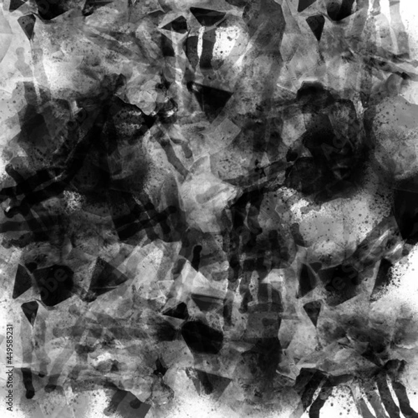 Obraz Abstract textured black and white background