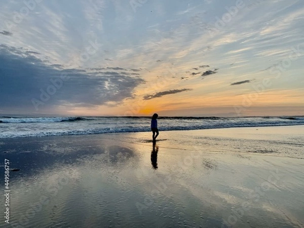 Fototapeta sunset at the beach