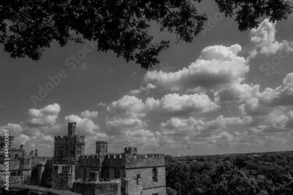 Fototapeta old castle in the clouds