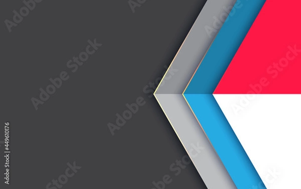 Fototapeta Abstract gray and white arrow background with blank space design. Modern futuristic background . Vector illustration design for presentation, banner, cover, web, flyer, card, poster, wallpaper and etc