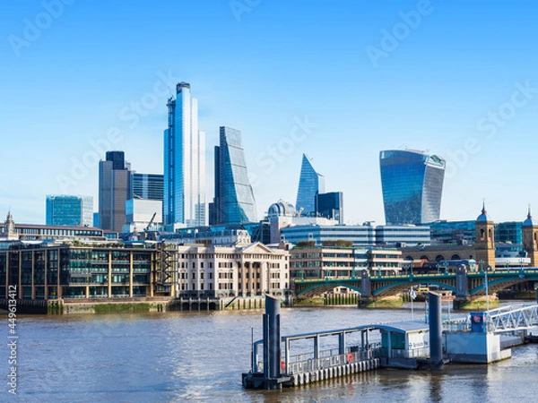Fototapeta テムズ川とシティ・オブ・ロンドン