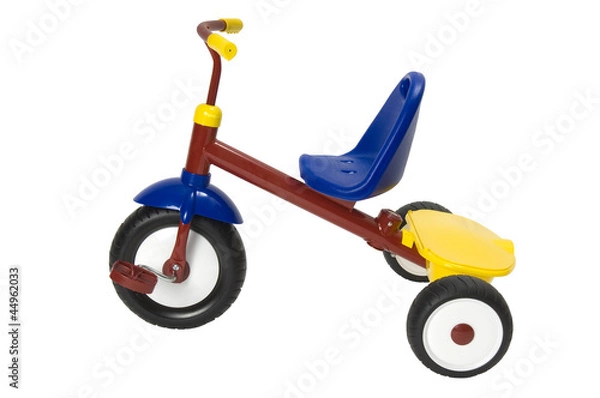 Fototapeta Tricycle on a white background. Clipping path included.