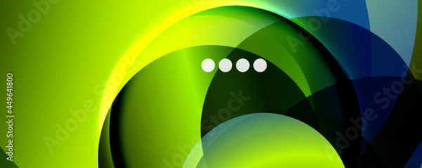 Fototapeta Fluid gradients, swirls and circles. Bright color lines. Vector Illustration For Wallpaper, Banner, Background, Landing Page