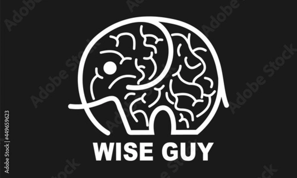 Obraz Wise Guy, Smart, Smart Brain Vector Design