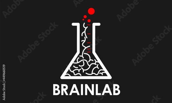 Fototapeta Brain Lab, Laboratory, smart brain Vector Design