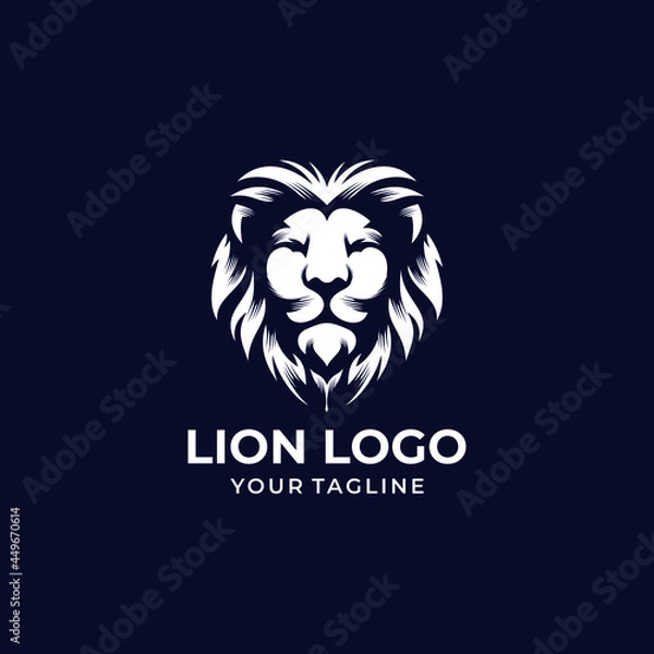 Obraz Lion king logo design vector template Premium Vector
