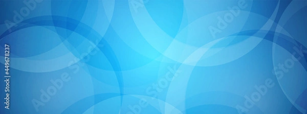 Fototapeta Abstract blue overlapping circle  background