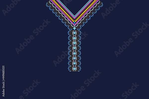 Obraz Necklace geometric pattern onbackground with zipper