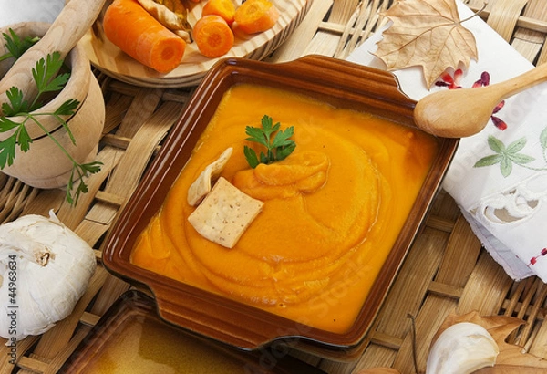 Fototapeta Przecier warzywny, marchewka i dynia.