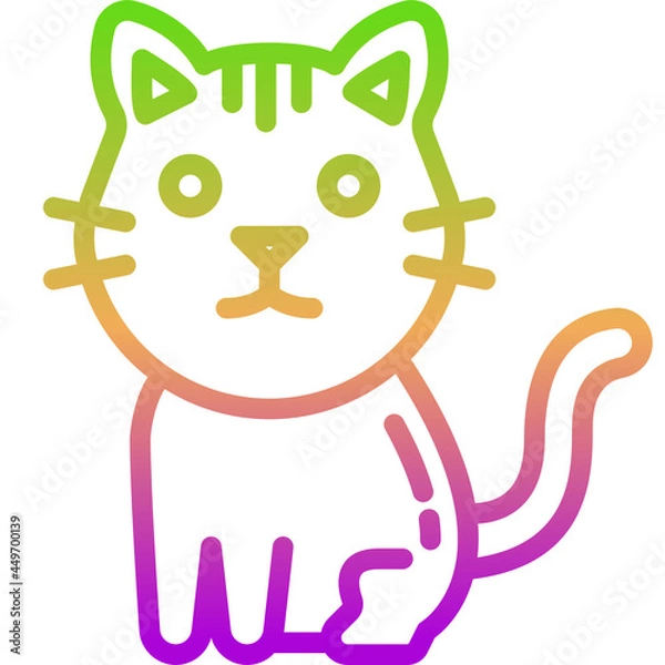 Fototapeta cat gradient icon
