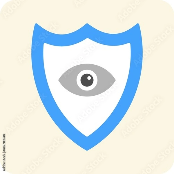 Fototapeta Eye Shield Flat Round Vector Icon Design