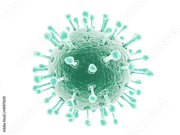 Fototapeta green virus isolated on white