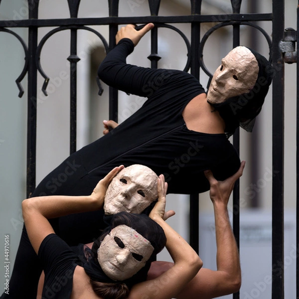 Obraz Comedia del Arte dans la rue.