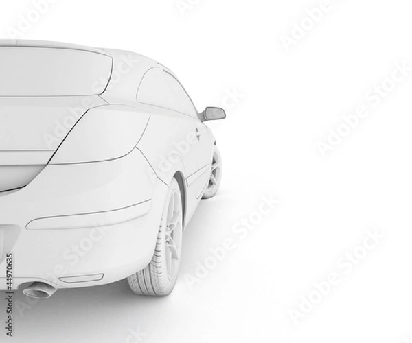 Obraz white 3d car model