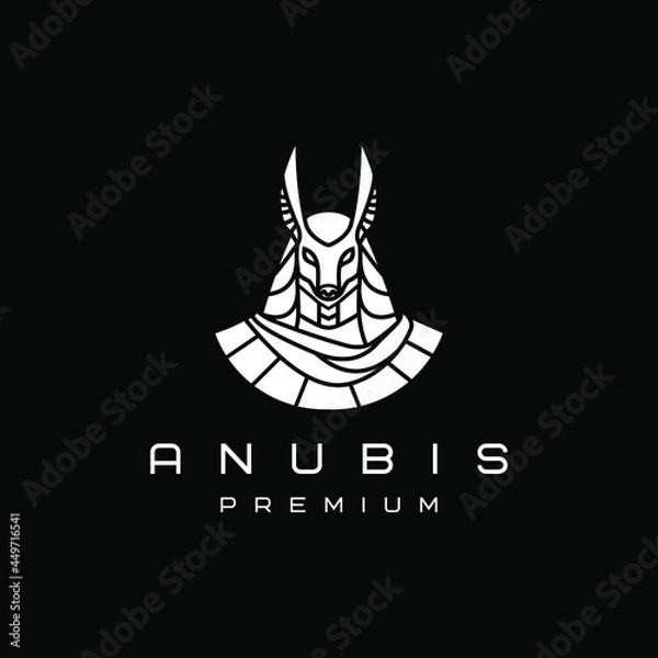 Obraz Anubis simple logo vector icon template Premium Vector 