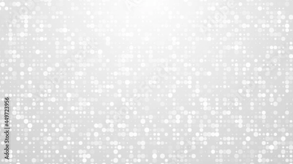 Fototapeta Dot white gray pattern gradient texture background. Abstract  technology big data digital background. 3d rendering.