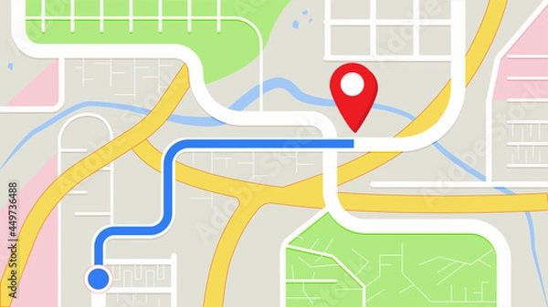 Fototapeta city map for any kind of digital info graphics and print publication. gps map.EPS10 separate layers.