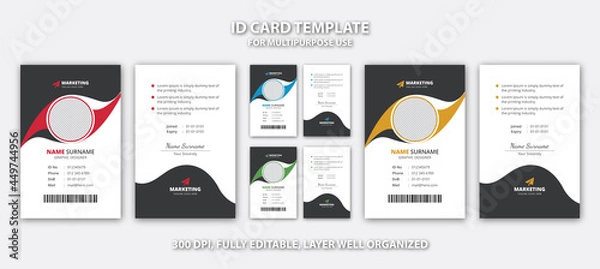 Obraz Modern Elegant Office ID Card Template
