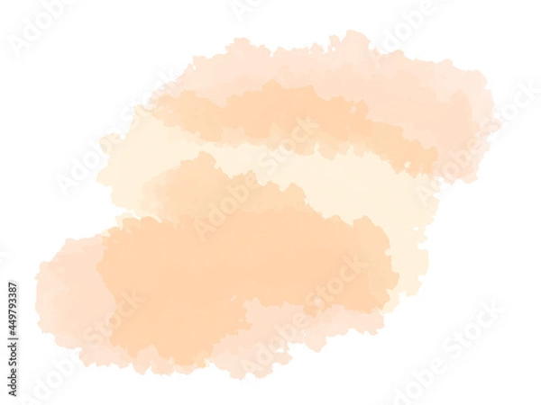 Fototapeta シンプルなオレンジの水彩背景