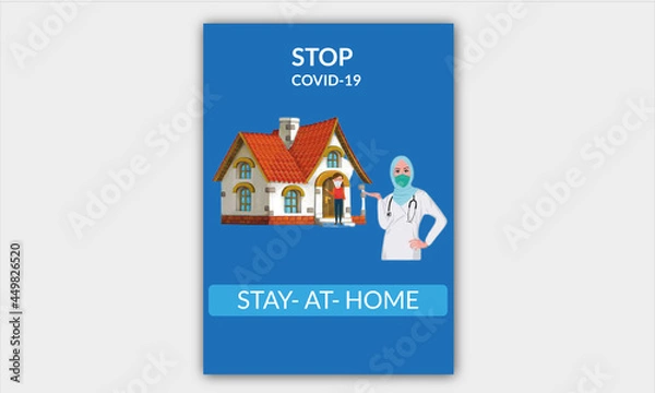 Obraz Preventing Covid-19 Flyer Set