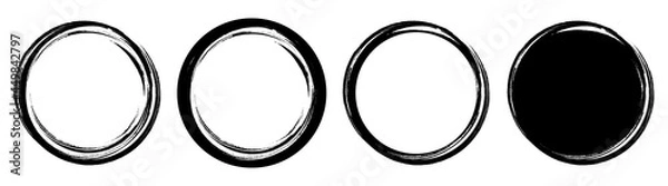 Obraz Grunge brush banners, isolated splash texture. Grunge design template vector elements.