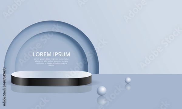 Fototapeta 3D podium cosmetic product display