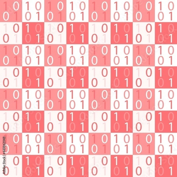Obraz Chessboard and numbers pattern background. Seamless pattern. Abstract background.