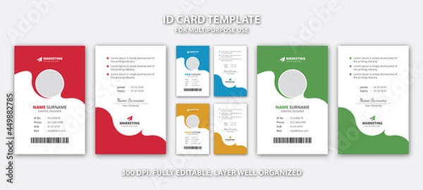 Obraz Creative Professional Unique ID Card Template Layout