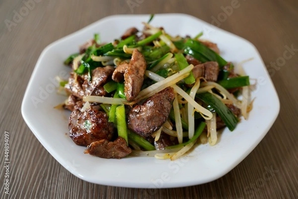 Fototapeta レバニラ炒め