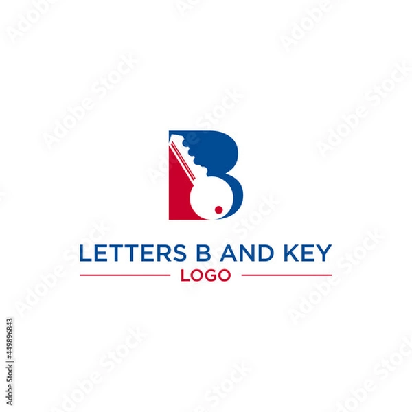 Obraz LETTERS B AND KEY LOGO