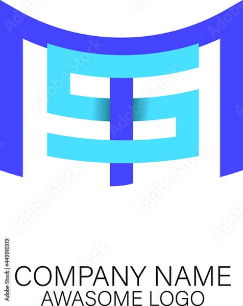 Obraz ms letter logo