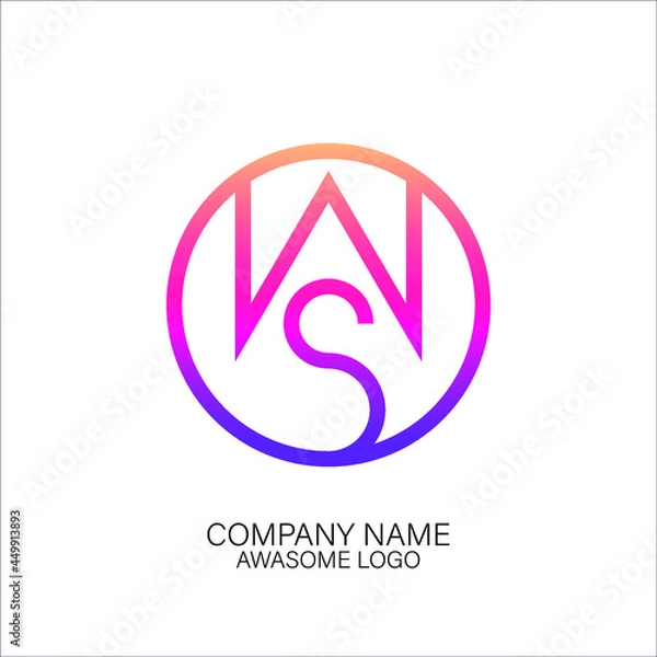 Obraz MS letter logos 