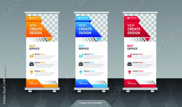 Obraz Business roll up banner, standee business banner template