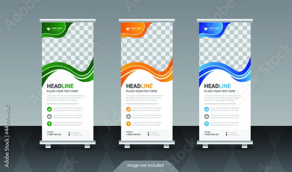 Obraz Business roll up banner, standee business banner template
