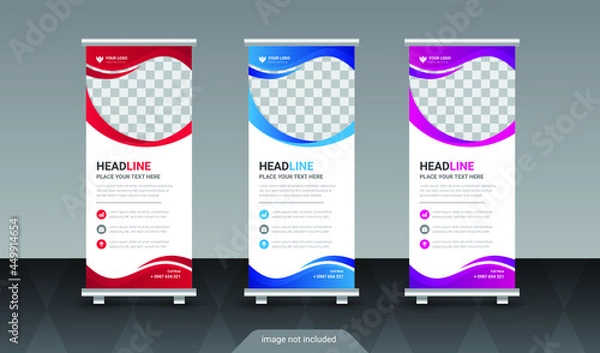 Obraz Business roll up banner, standee business banner template