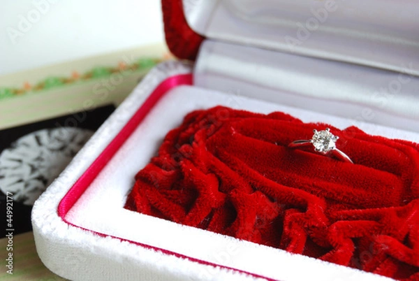 Obraz ダイヤモンドの指輪と鑑定書